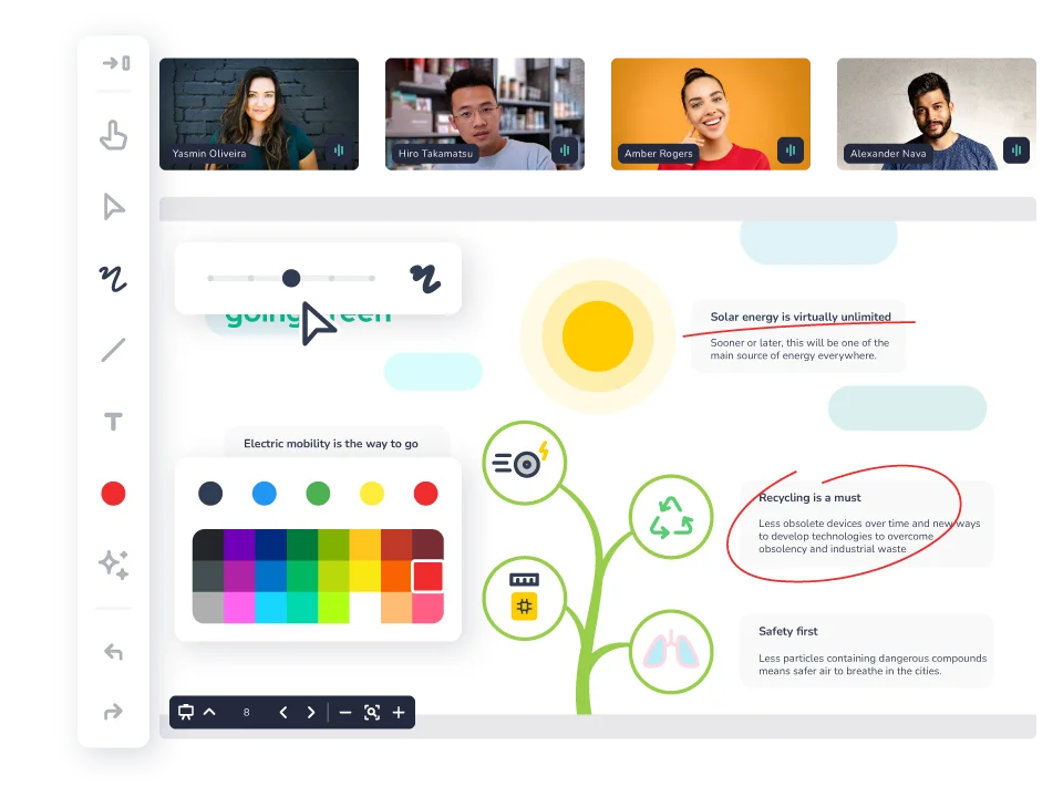 Whiteboard interface